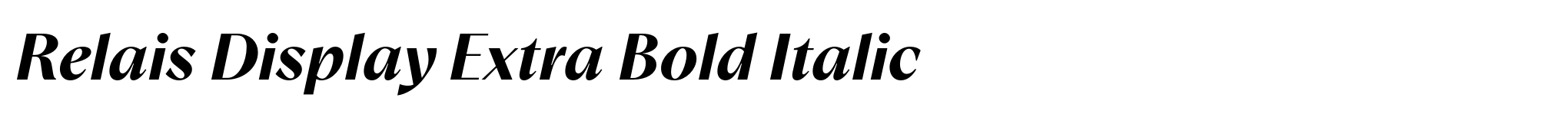 Relais Display Extra Bold Italic image